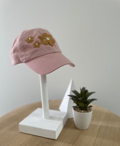 Golden Flower Embroidered Cap